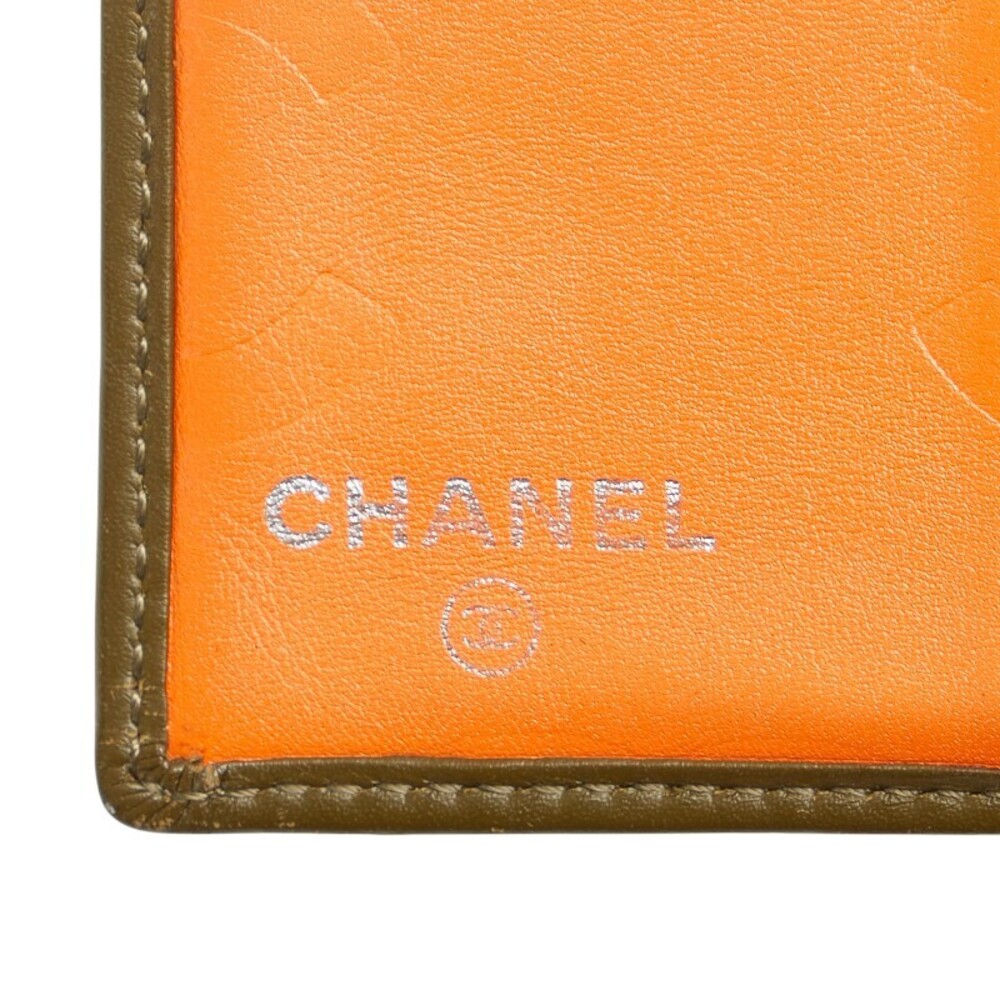 Chanel Cambon Coco Mark Python Bifold Wallet Khak… - image 8